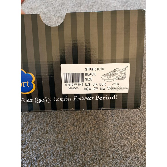 Dr. Comfort Men's Jack Diabetic Shoes - Black - Size 10.5W - Picture 9 of 10